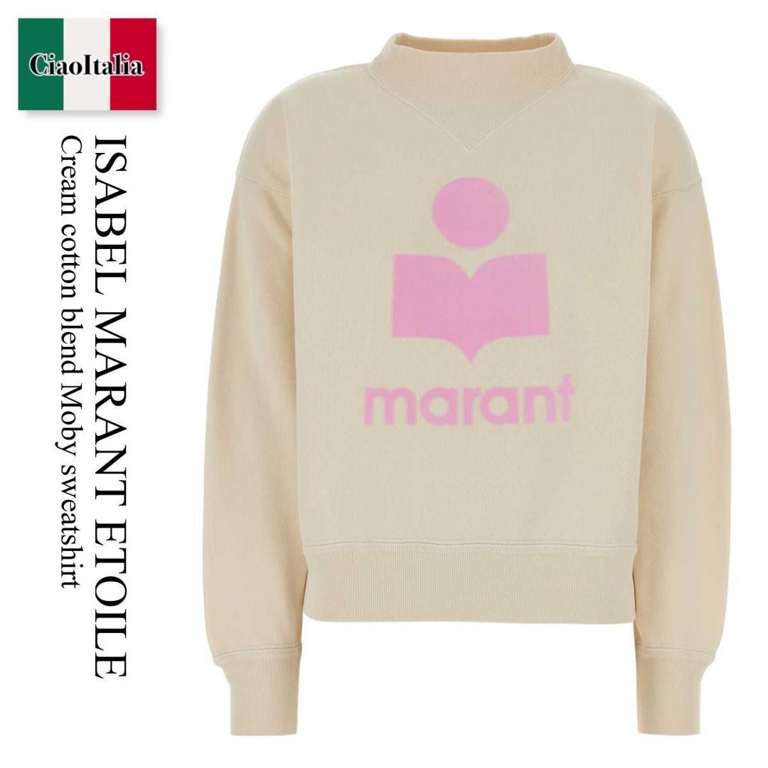 【寸法押さえる・店卸し資産境界線・早め者戦勝！】 イザベルマランエトワール / Isabel Marant Etoile Cream Cotton Blend Moby Sweatshirt / SW0003 FAD1M04E / SW0003 FAD1M04E ECPK / SW0003FAD1M04E / SW0003FAD1M04E ECPK / SW0003FAD1M04EECPK / スウェット・トレーナー