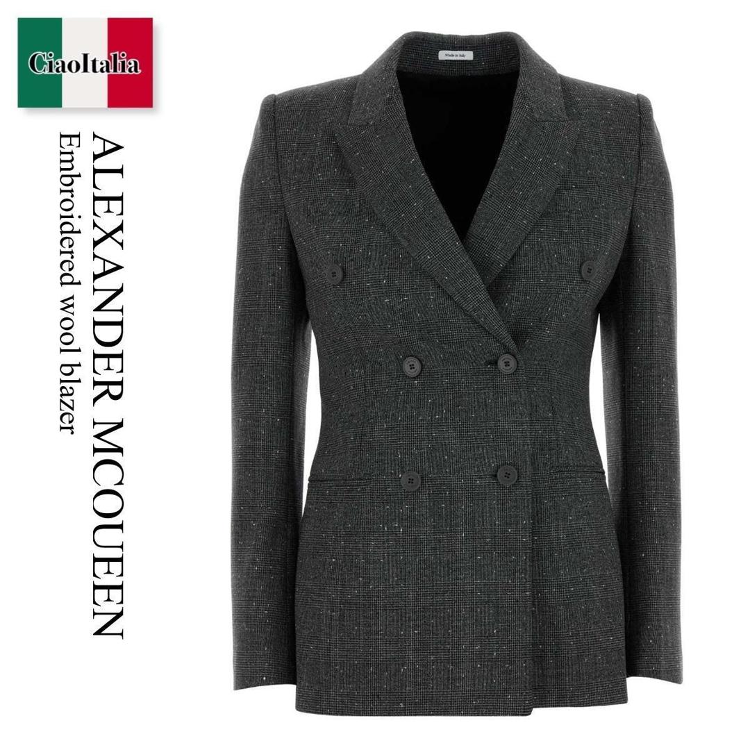 【数量限定・在庫限り・早い者勝ち！】 アレキサンダー・マックイーン / Alexander Mcqueen Embroidered Wool Blazer / 857675 QJAFV / 857675 QJAFV 1080 / 857675QJAFV / 857675QJAFV 1080 / 857675QJAFV1080 / ジャケット