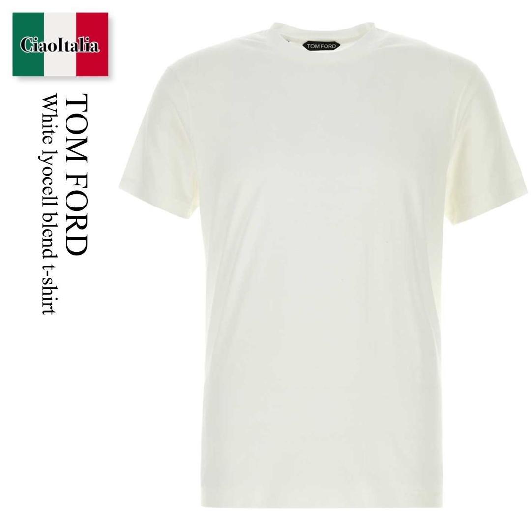 【数量限定・在庫限り・早い者勝ち!】 トム・フォード / Tom Ford White Lyocell Blend T-Shirt / JCS004JMT012WAB / JCS004JMT01 2WAB / JCS004JMT012 / JCS004JMT012 WAB / Tシャツ・カットソー|Ciao Italia