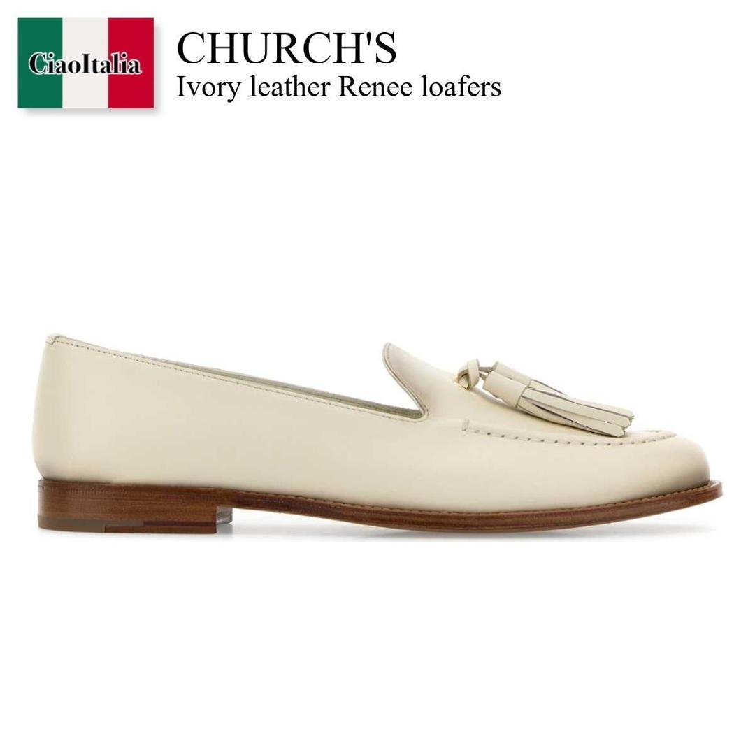 【寸法押さえる・店卸し資産境界線・早め者制覇！】 教会堂 / Church\u0027S Ivory Leather Renee Loafers / DD01119NH / DD01119NH F0ALL / DD01119NHF0ALL / 置き目毛革・オックスフォード
