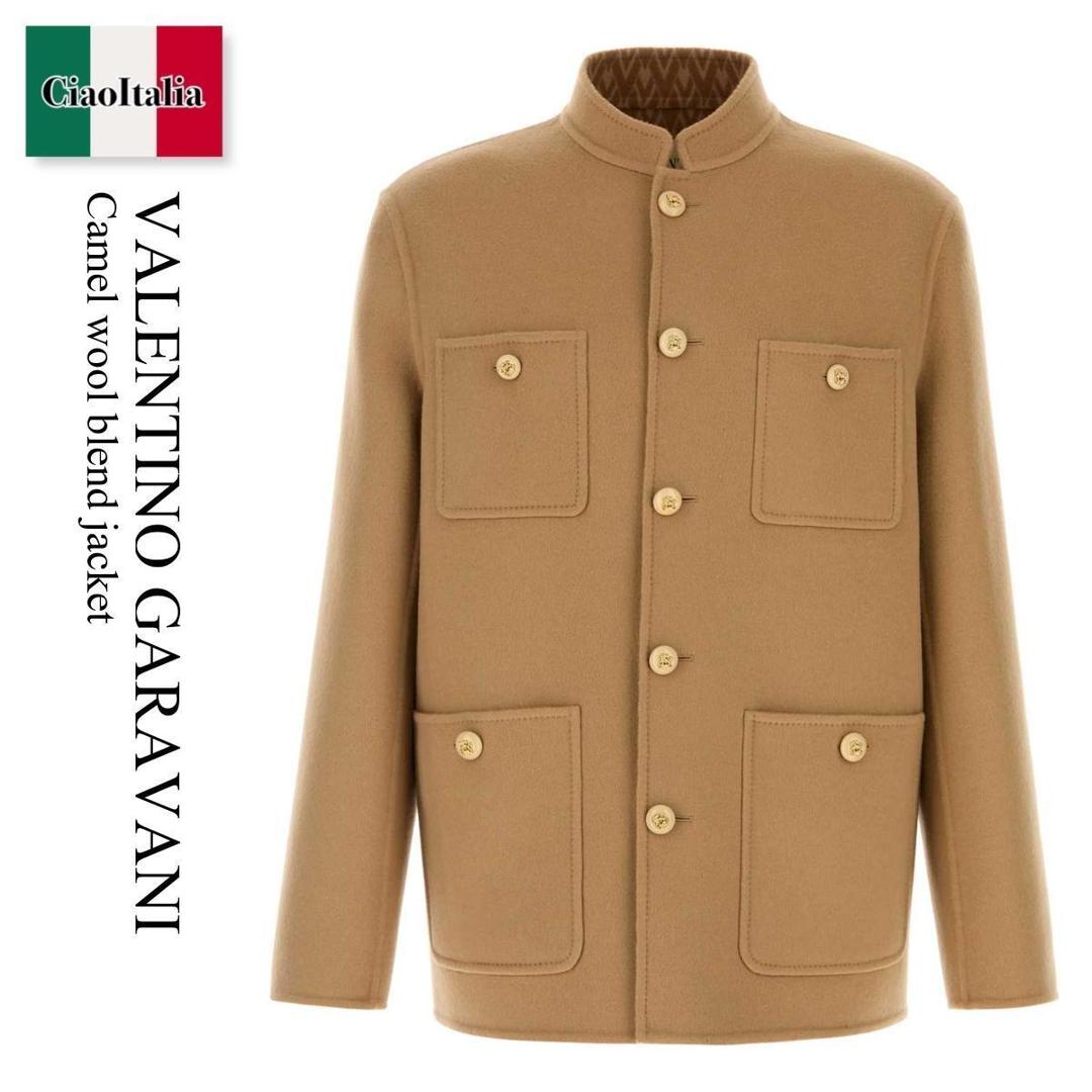 【数量限定・在庫限り・早い者勝ち！】 バレンチノ / Valentino Garavani Camel Wool Blend Jacket / 8V3CJH37B7Y / 8V3CJH37B7Y 9WX / 8V3CJH37B7Y9WX / ジャケットその他
