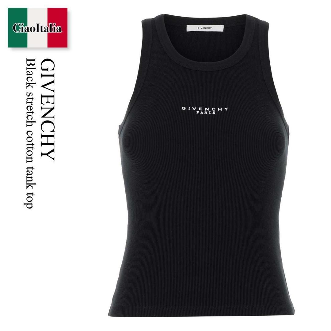 【数量限定・在庫限り・早い者勝ち！】 ジバンシィ / Givenchy Black Stretch Cotton Tank Top / BW70FPP7BR / BW70FPP7BR 001 / BW70FPP7BR001 / タンクトップ 43,207円