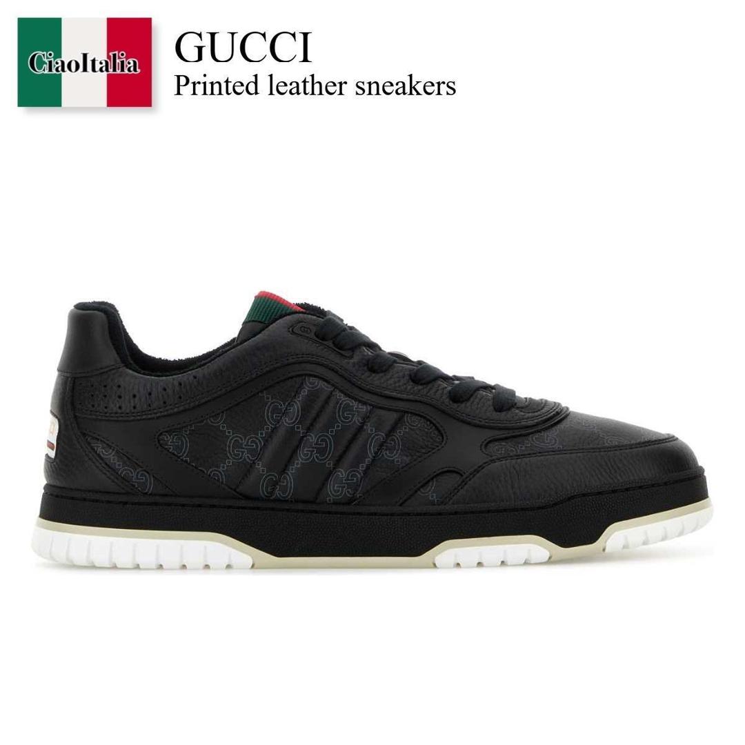 【数量限定・在庫限り・早い者勝ち！】 グッチ / Gucci Printed Leather Sneakers / 857853 AAFOO / 857853 AAFOO 1082 / 857853AAFOO / 857853AAFOO 1082 / 857853AAFOO1082 / スニーカー