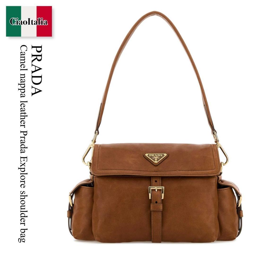 【数量限定・在庫限り・早い者勝ち！】 プラダ / かばん / カバン / Prada Camel Nappa Leather Prada Explore Shoulder Bag / 1BD394 F03BH / 1BD394 VNOO2DX8 F03BH / 1BD394VNOO2DX8 / 1BD394VNOO2DX8 F03BH / 1BD394VNOO2DX8F03BH / ショルダーバッグ・ポシェット