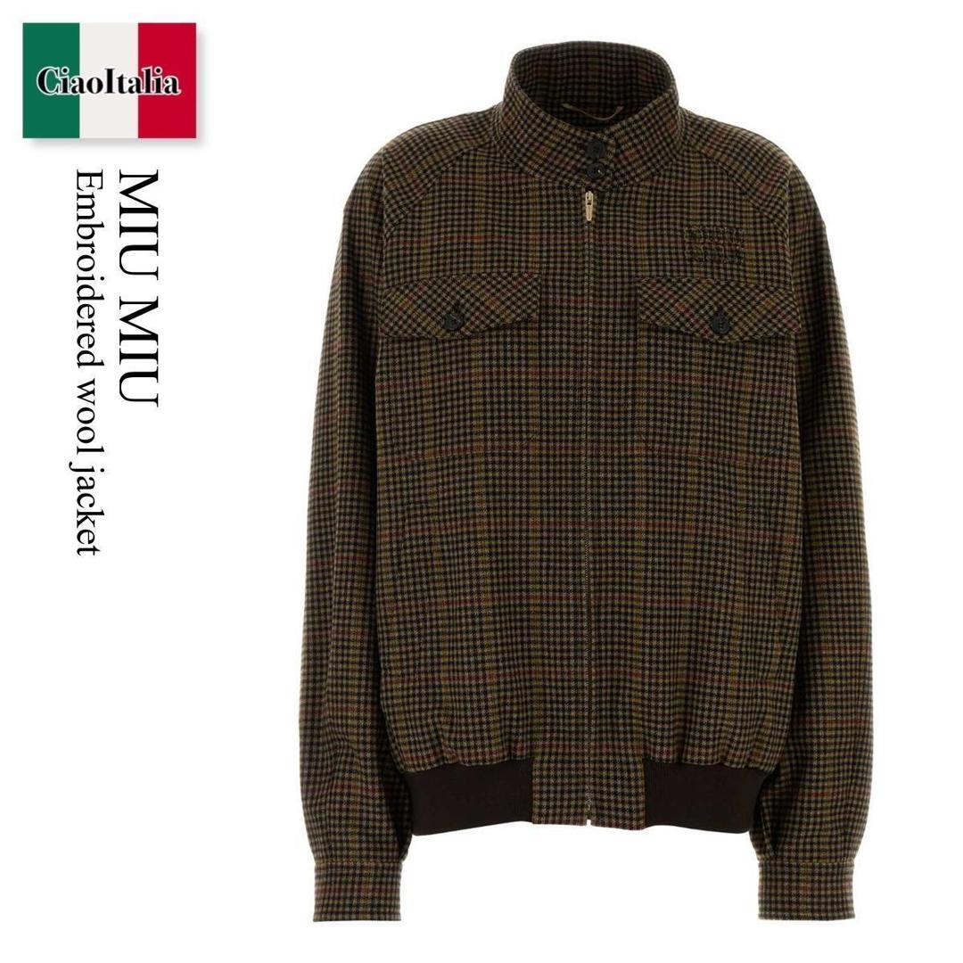 【量目押さえる・店卸し資産極限点・早め者制勝！】 ミュウミュウ / Miu Miu Embroidered Wool Jacket / ML1261 F0040 / ML1261 SOOO181J F0040 / ML1261SOOO181J / ML1261SOOO181J F0040 / ML1261SOOO181JF0040 / 上衣