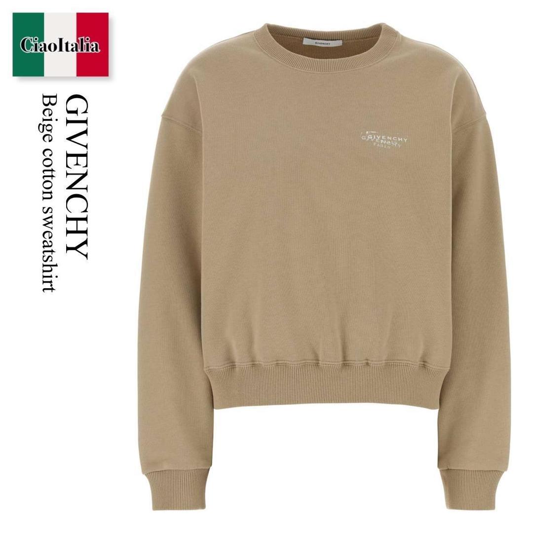 【寸法押さえる・店卸し資産境界線・早め者制覇！】 ジバンシィ / Givenchy Beige Cotton Sweatshirt / BWJ04UP7A7 / BWJ04UP7A7 277 / BWJ04UP7A7277 / スウェット・トレーナー