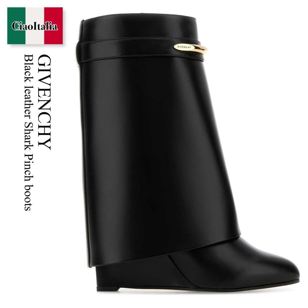【数量限定・在庫限り・早い者勝ち!】 ジバンシィ / Givenchy Black Leather Shark Pinch Boots / BE605LE1J7 / BE605LE1J7 001 / BE605LE1J7001 / ミドルブーツ|Ciao Italia