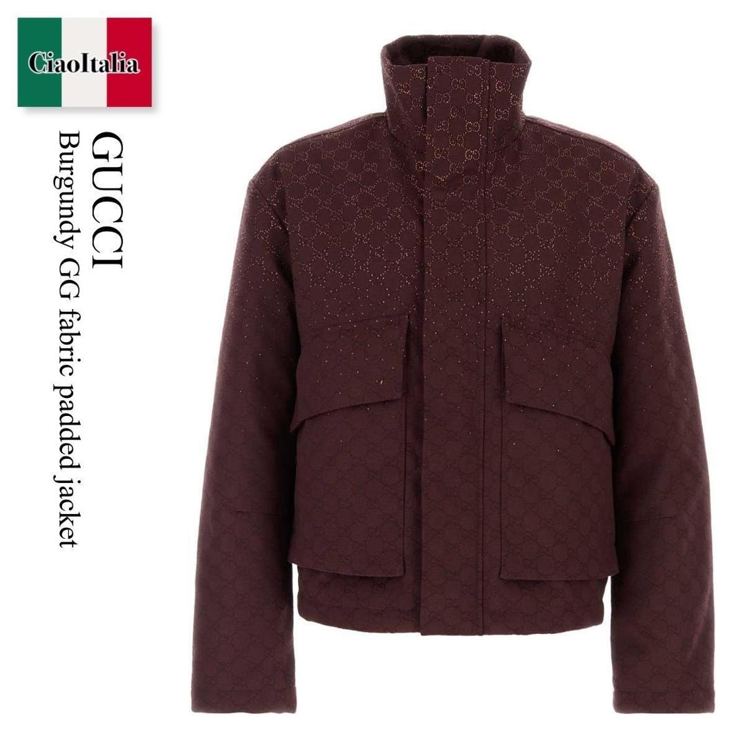 【数量限定・在庫限り・早い者勝ち！】 グッチ / Gucci Burgundy Gg Fabric Padded Jacket / 852739 ZKU09 / 852739 ZKU09 5367 / 852739ZKU09 / 852739ZKU09 5367 / 852739ZKU095367 / ブルゾンコート・ジャケット