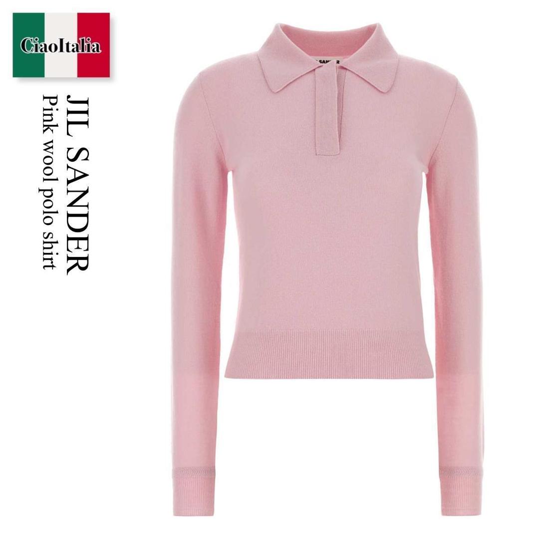 【数量限定・在庫限り・早い者勝ち！】 ジルサンダー / Jil Sander Pink Wool Polo Shirt / J01GL0105J 14827 / J01GL0105J 14827 668 / J01GL0105J14827 / J01GL0105J14827 668 / J01GL0105J14827668 / ポロシャツ