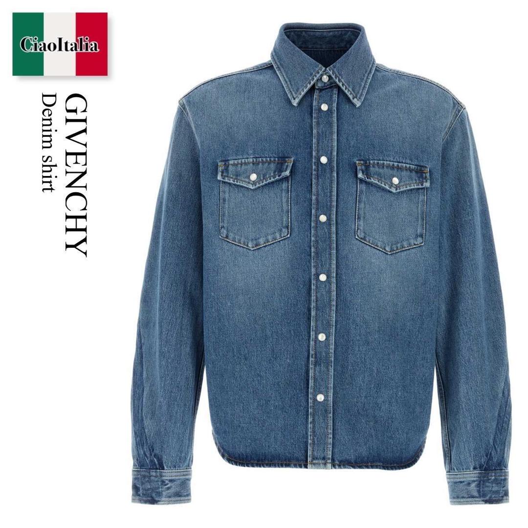 【寸法押さえる・店卸し資産境界線・早め者制覇！】 ジバンシィ / Givenchy Denim Shirt / BM616V5YD3 / BM616V5YD3 420 / BM616V5YD3420 / プルオーバー