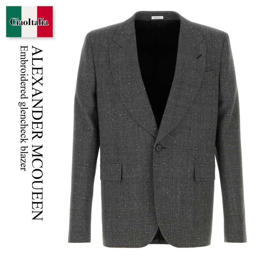 【数量限定・在庫限り・早い者勝ち！】 アレキサンダー・マックイーン / Alexander Mcqueen Embroidered Glencheck Blazer / 856962 QUADM / 856962 QUADM 1398 / 856962QUADM / 856962QUADM 1398 / 856962QUADM1398 / ジャケットその他