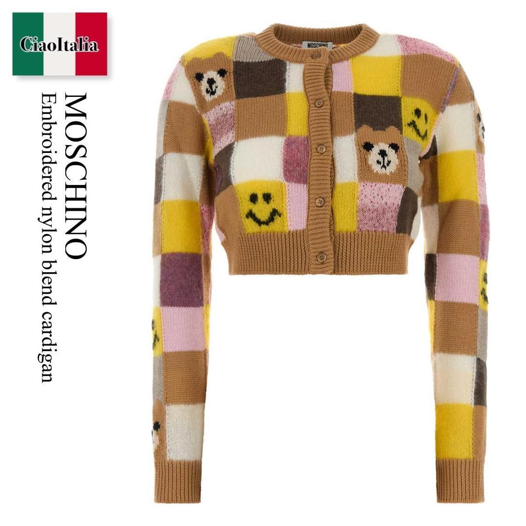 【数量限定・在庫限り・早い者勝ち！】 モスキーノ / Moschino Embroidered Nylon Blend Cardigan / A0912 0505 / A0912 0505 1079 / A09120505 / A09120505 1079 / A091205051079 / カーディガン