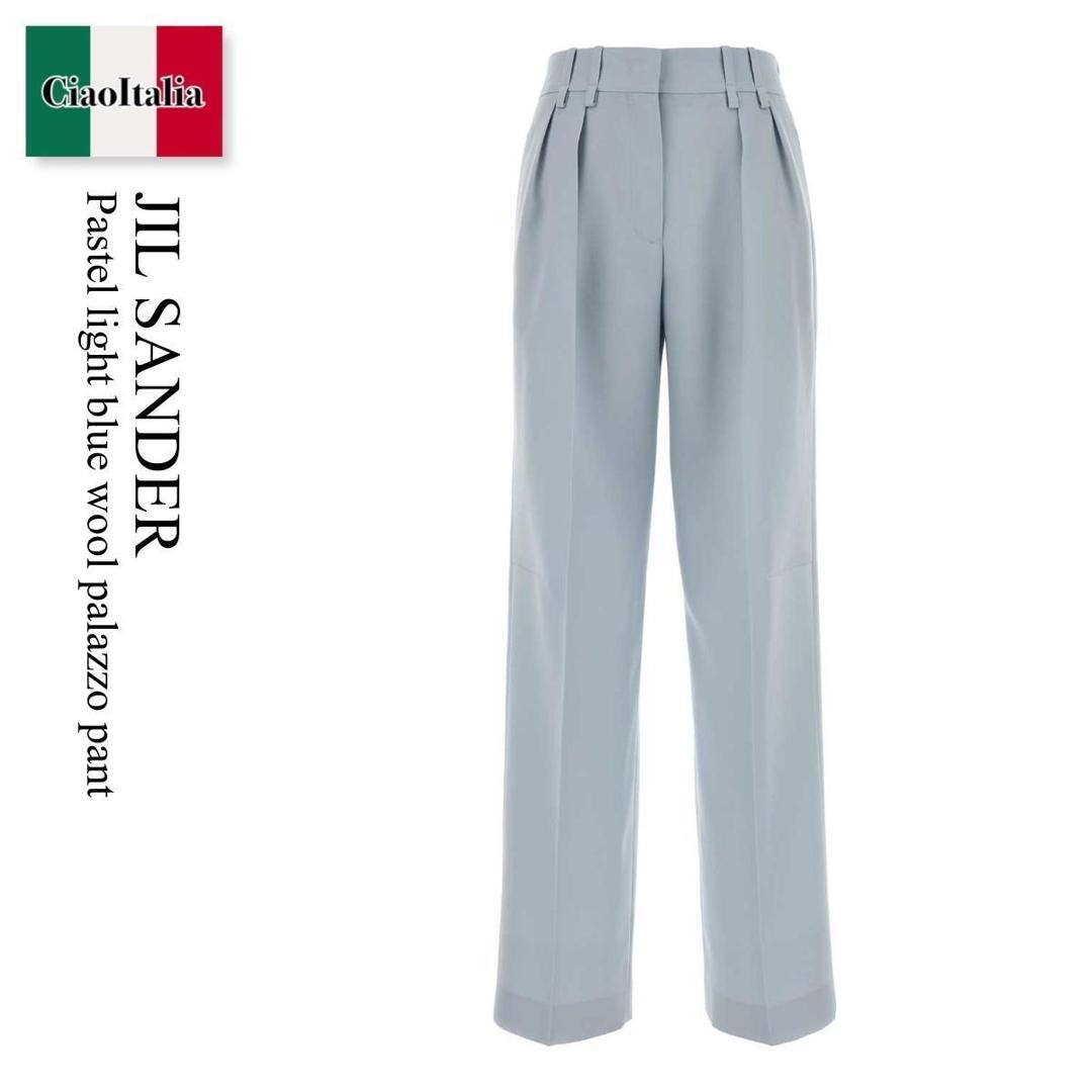 【数量限定・在庫限り・早い者勝ち！】 ジルサンダー / Jil Sander Pastel Light Blue Wool Palazzo Pant / J01KA0194J 40002 / J01KA0194J 40002 461 / J01KA0194J40002 / J01KA0194J40002 461 / J01KA0194J40002461 / パンツ｜Ciao Italia