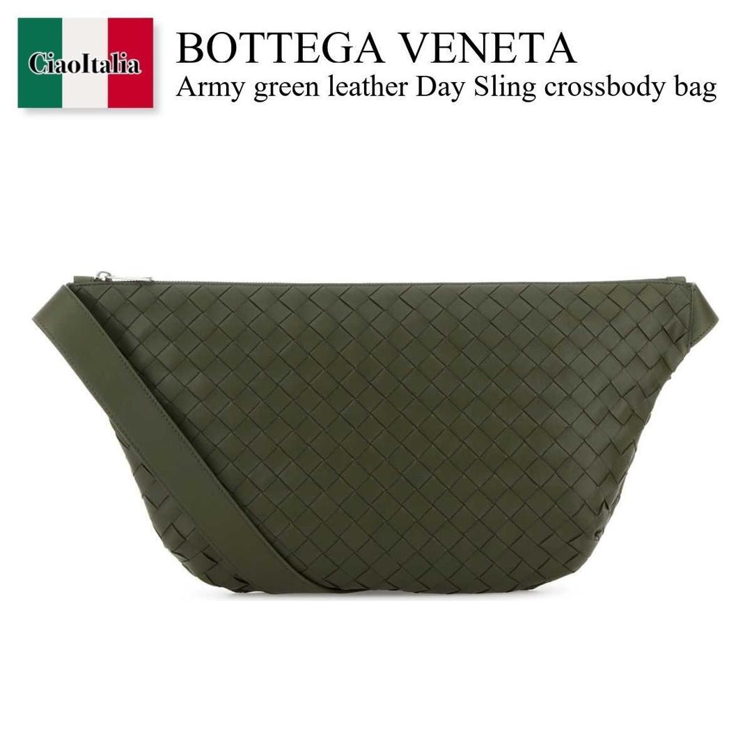 【数量限定・在庫限り・早い者勝ち！】 ボッテガ・ヴェネタ / かばん / カバン / Bottega Veneta Army Green Leather Day Sling Crossbody Bag / 855415 V2HL1 / 855415 V2HL1 3248 / 855415V2HL1 / 855415V2HL1 3248 / 855415V2HL13248 / ショルダーバッグ