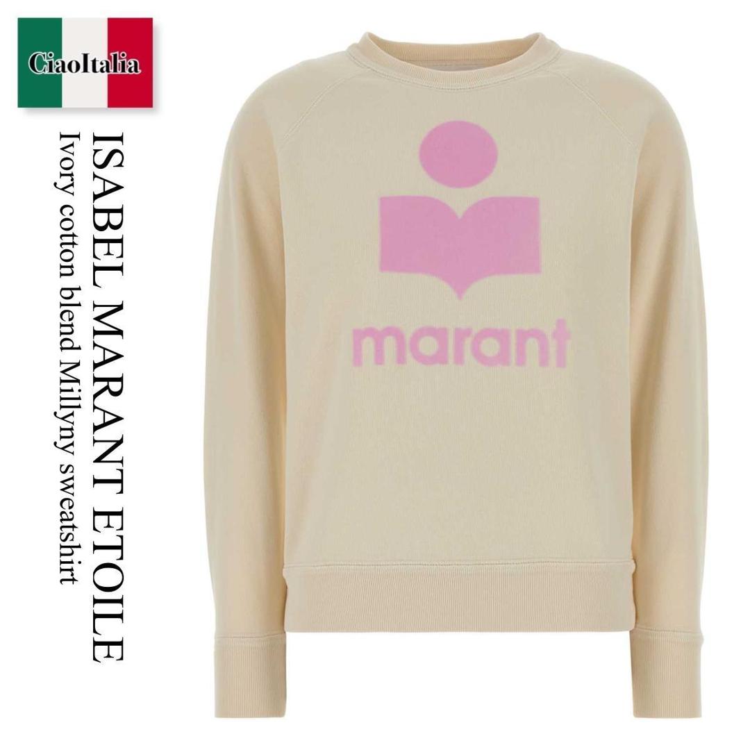 【寸法押さえる・店卸し資産境界線・早め者戦勝！】 イザベルマランエトワール / Isabel Marant Etoile Ivory Cotton Blend Millyny Sweatshirt / SW0160 FAD1M04E / SW0160 FAD1M04E ECPK / SW0160FAD1M04E / SW0160FAD1M04E ECPK / SW0160FAD1M04EECPK / スウェット・トレーナー