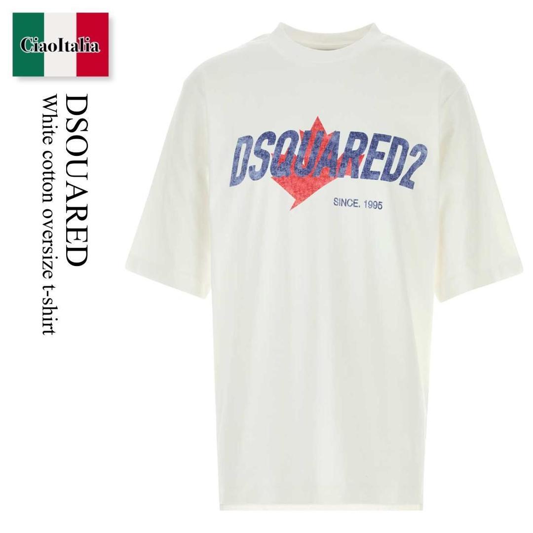 【数量限定・在庫限り・早い者勝ち！】 ディースクエアード / Dsquared White Cotton Oversize T-Shirt / S74GD1556 D20106 / S74GD1556 D20106 100 / S74GD1556D20106 / S74GD1556D20106 100 / S74GD1556D20106100 / Tシャツ・カットソー
