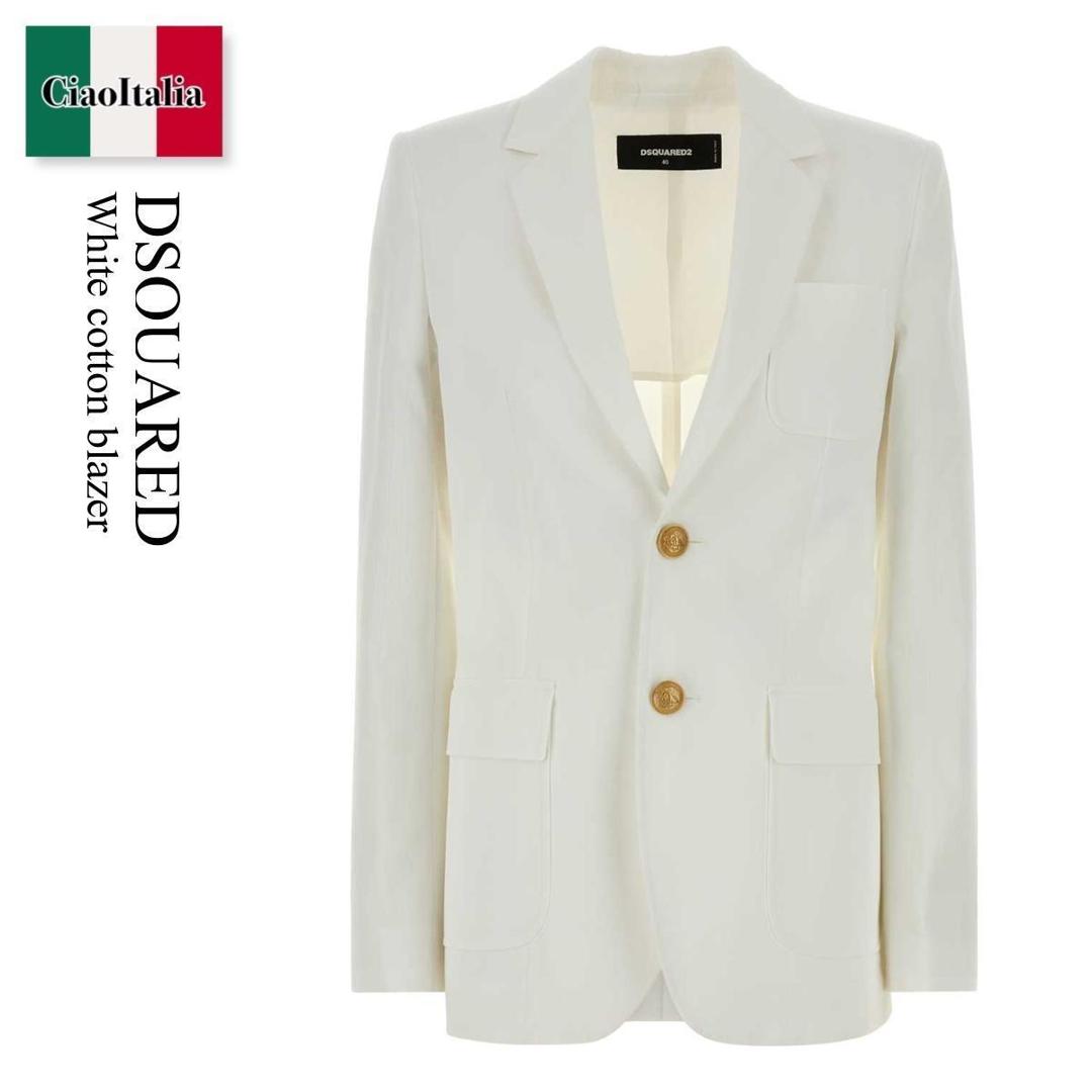 【分量制限事項・店卸し資産区分け・早め者白星！】 ディースクエアード / Dsquared White Cotton Blazer / S75BN0947 D35448 / S75BN0947 D35448 100 / S75BN0947D35448 / S75BN0947D35448 100 / S75BN0947D35448100 / 上衣