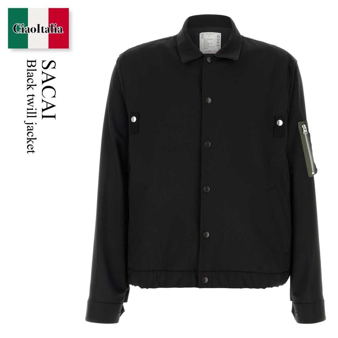 【寸法押さえる・店卸し資産境界線・早め者制覇！】 サカイ / Sacai Black Twill Jacket / 2603900M / 2603900M 001 / 2603900M001 / プルオーバー