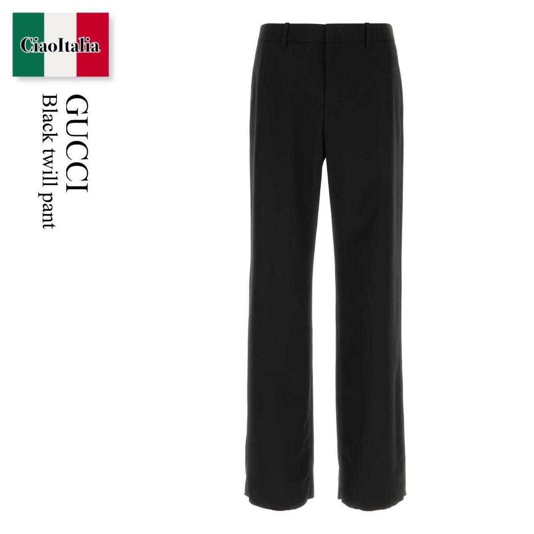 【数量限定・在庫限り・早い者勝ち！】 グッチ / Gucci Black Twill Pant / 864053 ZAUP6 / 864053 ZAUP6 1000 / 864053ZAUP6 / 864053ZAUP6 1000 / 864053ZAUP61000 / パンツ・ボトムスその他｜Ciao Italia