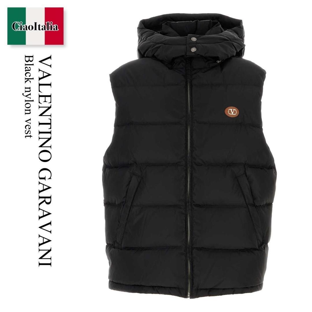 【数量限定・在庫限り・早い者勝ち！】 バレンチノ / Valentino Garavani Black Nylon Vest / 7V3CQA406FN / 7V3CQA406FN 0NO / 7V3CQA406FN0NO / ダウンベスト
