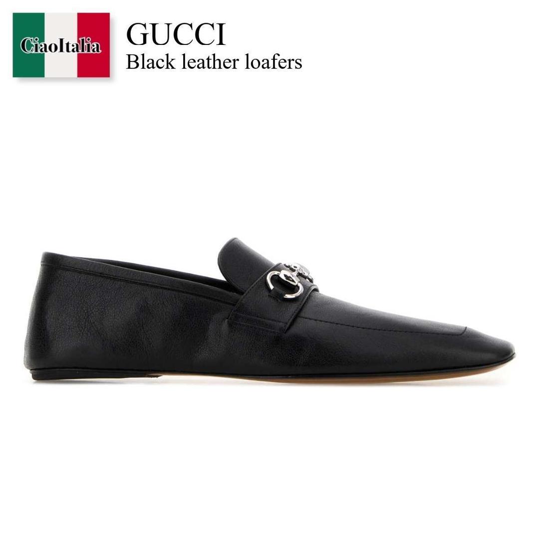 【寸法押さえる・店卸し資産境界線・早め者戦勝！】 グッチ / Gucci Black Leather Loafers / 867507 AAGEH / 867507 AAGEH 1000 / 867507AAGEH / 867507AAGEH 1000 / 867507AAGEH1000 / 御召しものシューズ・革靴・商行為シューズ