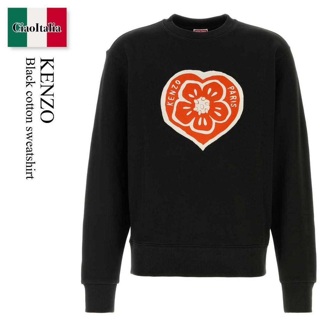 【分量制限事項・店卸し資産区分線・早め者勝利！】 ケンゾー / Kenzo Black Cotton Sweatshirt / FG55SW2044MJ / FG55SW2044MJ 99J / FG55SW2044MJ99J / スウェット・トレーナー スウェット・トレーナー-トップス