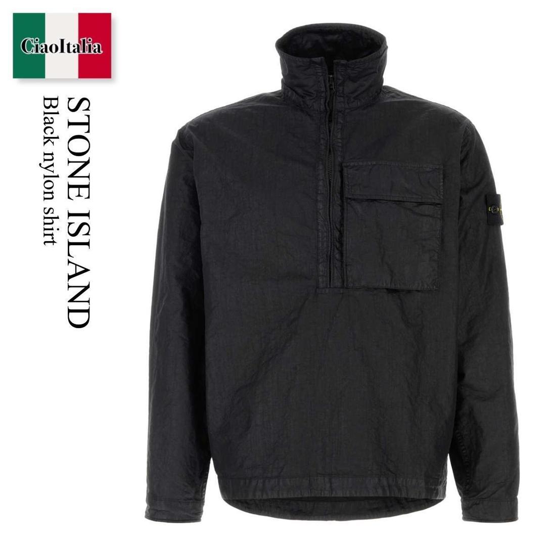 【寸法押さえる・店卸し資産境界線・早め者制覇！】 ストーンアイランド / Stone Island Black Nylon Shirt / L1S151200004S0069 / L1S151200004S0069 V0029 / L1S151200004S0069V0029 / プルオーバー