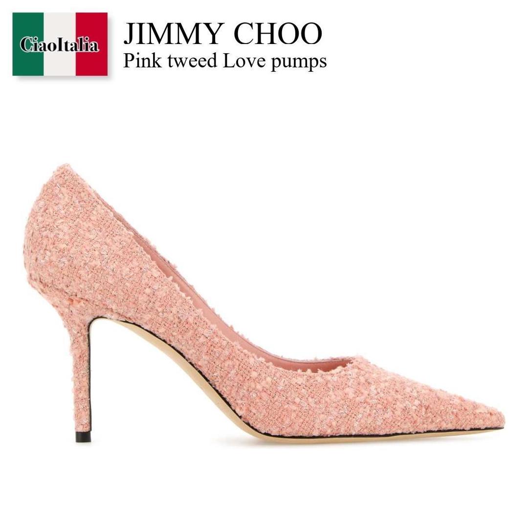 【数量限定・在庫限り・早い者勝ち！】 ジミーチュウ / Jimmy Choo Pink Tweed Love Pumps / LOVE85TIW / LOVE85TIW ROSE / LOVE85TIWROSE / パンプス