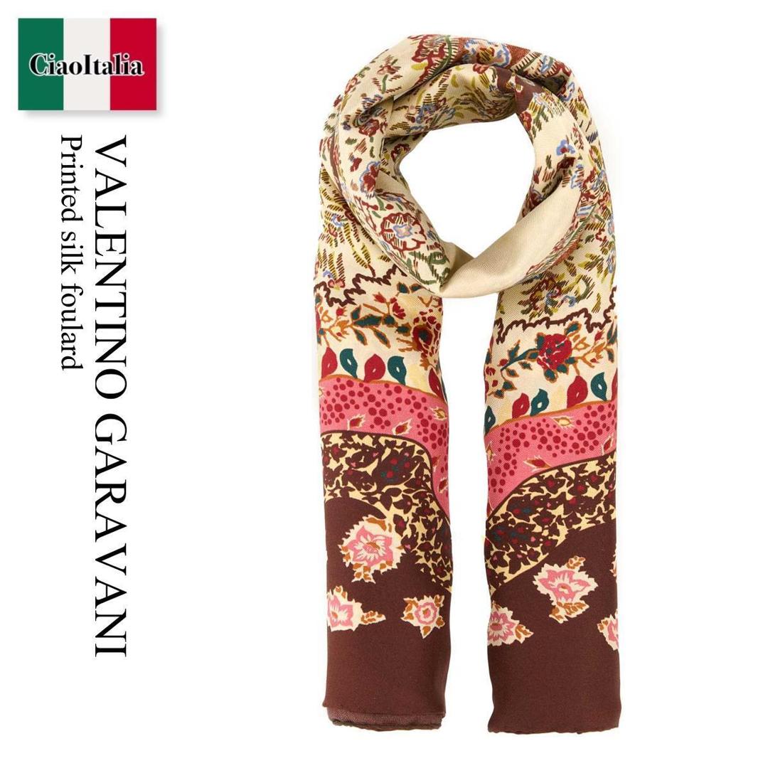 【寸法押さえる・店卸し資産境界線・早め者制覇！】 バレンチノ / Valentino Garavani Printed Silk Foulard / 8W2EI114BUR / 8W2EI114BUR BV8 / 8W2EI114BURBV8 / えり巻き