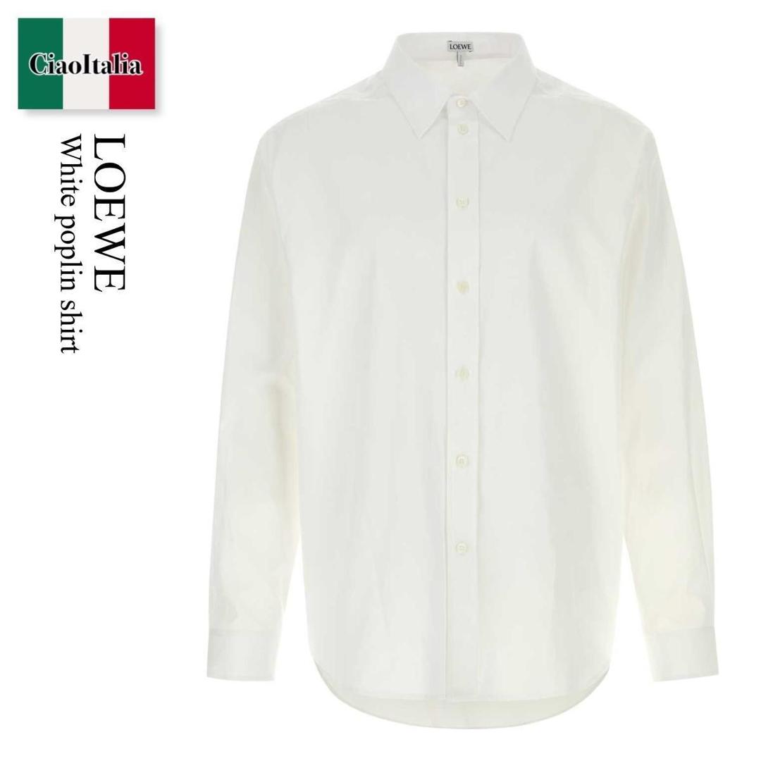 【寸法押さえる・店卸し資産境界線・早め者制覇！】 ロエベ / Loewe White Poplin Shirt / H526Y05XAT / H526Y05XAT WHITE / H526Y05XATWHITE / プルオーバー