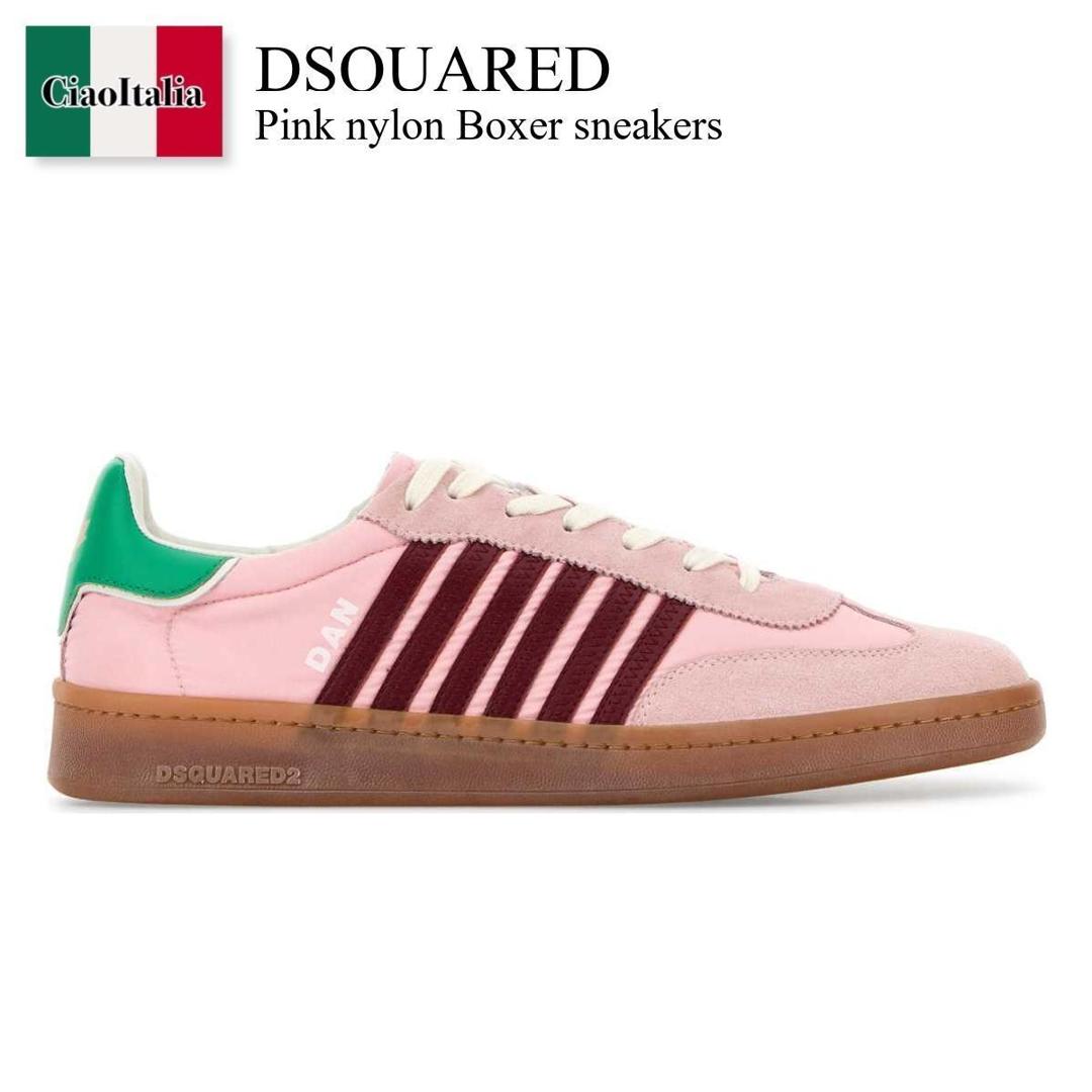 【数量限定・在庫限り・早い者勝ち！】 ディースクエアード / Dsquared Pink Nylon Boxer Sneakers / SNM047711 708709 / SNM047711 708709 M593 / SNM047711708709 / SNM047711708709 M593 / SNM047711708709M593 / スニーカー