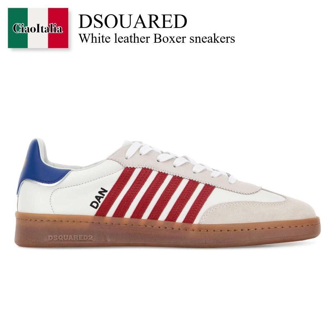 【量目押さえる・店卸し資産極限点・早め者制勝！】 ディースクエアード / Dsquared White Leather Boxer Sneakers / SNM047518 907438 / SNM047518 907438 M2044 / SNM047518907438 / SNM047518907438 M2044 / SNM047518907438M2044 / スニーカー