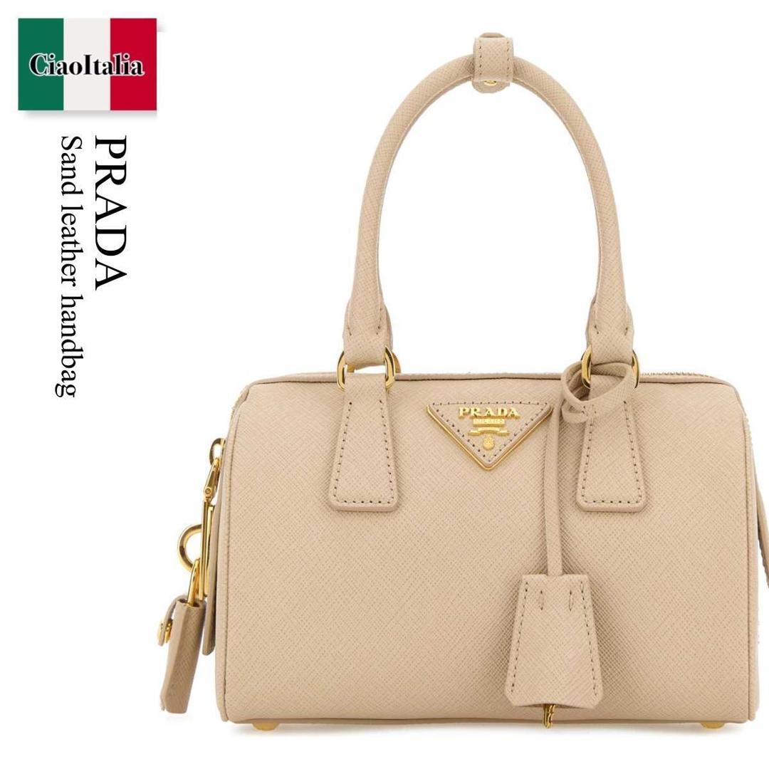 【数量限定・在庫限り・早い者勝ち！】 プラダ / かばん / カバン / Prada Sand Leather Handbag / 1BB846 F0485 / 1BB846 VEOMNZV F0485 / 1BB846VEOMNZV / 1BB846VEOMNZV F0485 / 1BB846VEOMNZVF0485 / ハンドバッグ