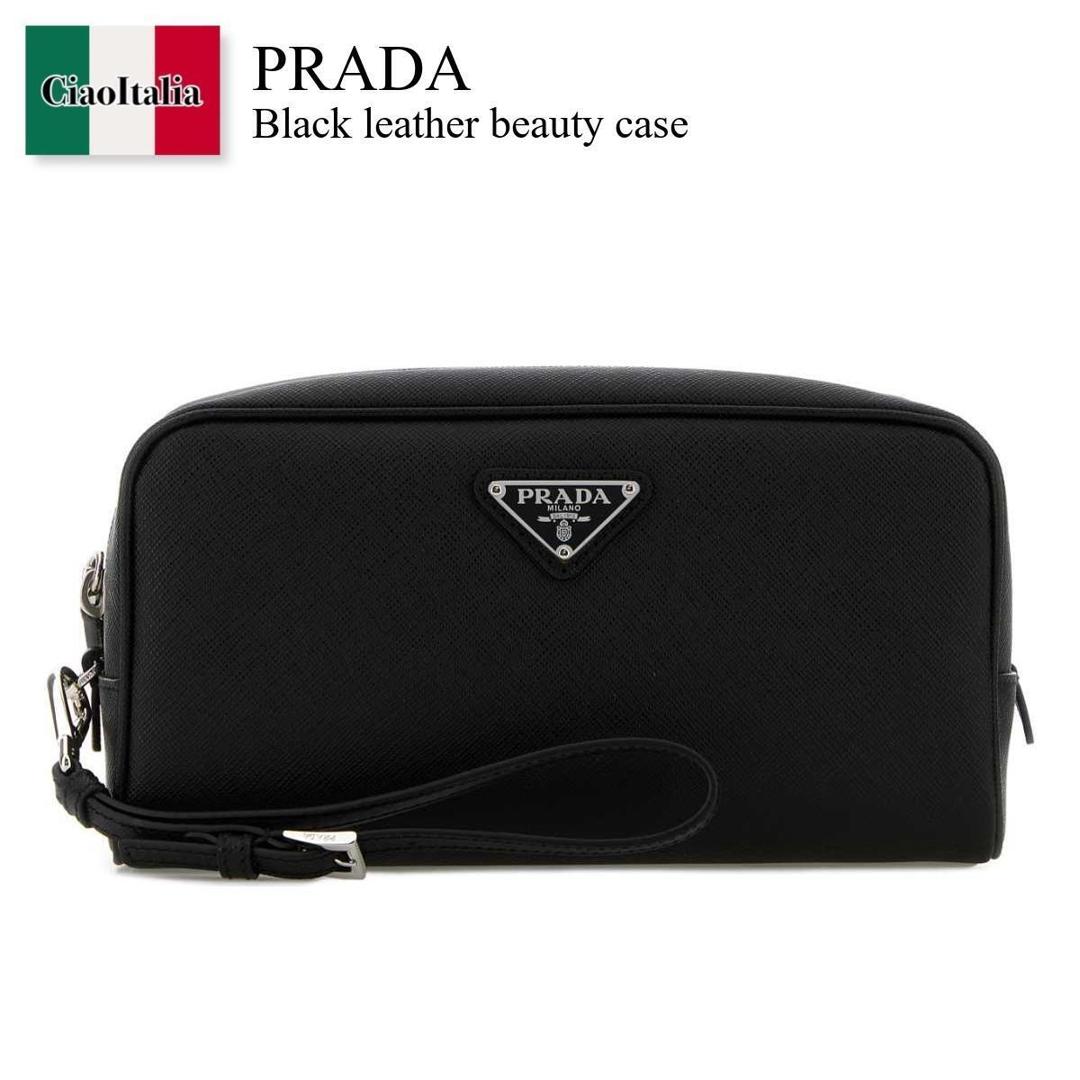 【寸法押さえる・店卸し資産境界線・早め者制覇！】 プラダ / かばん / 袋 / Prada Black Leather Beauty Case / 2NE065 F0002 / 2NE065 PN9 F0002 / 2NE065PN9 / 2NE065PN9 F0002 / 2NE065PN9F0002 / ショルダーバッグ