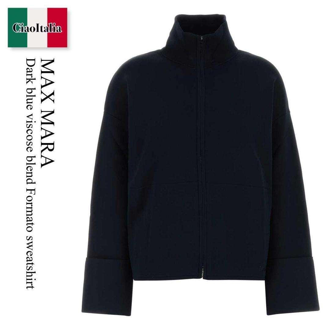 【量目押さえる・店卸し資産極限点・早め者制勝！】 マックスマーラ / Max Mara Dark Blue Viscose Blend Formato Sweatshirt / 261134 004 / 261134 1018600 004 / 2611341018600 / 2611341018600 004 / 2611341018600004 / スウェット・トレーナー