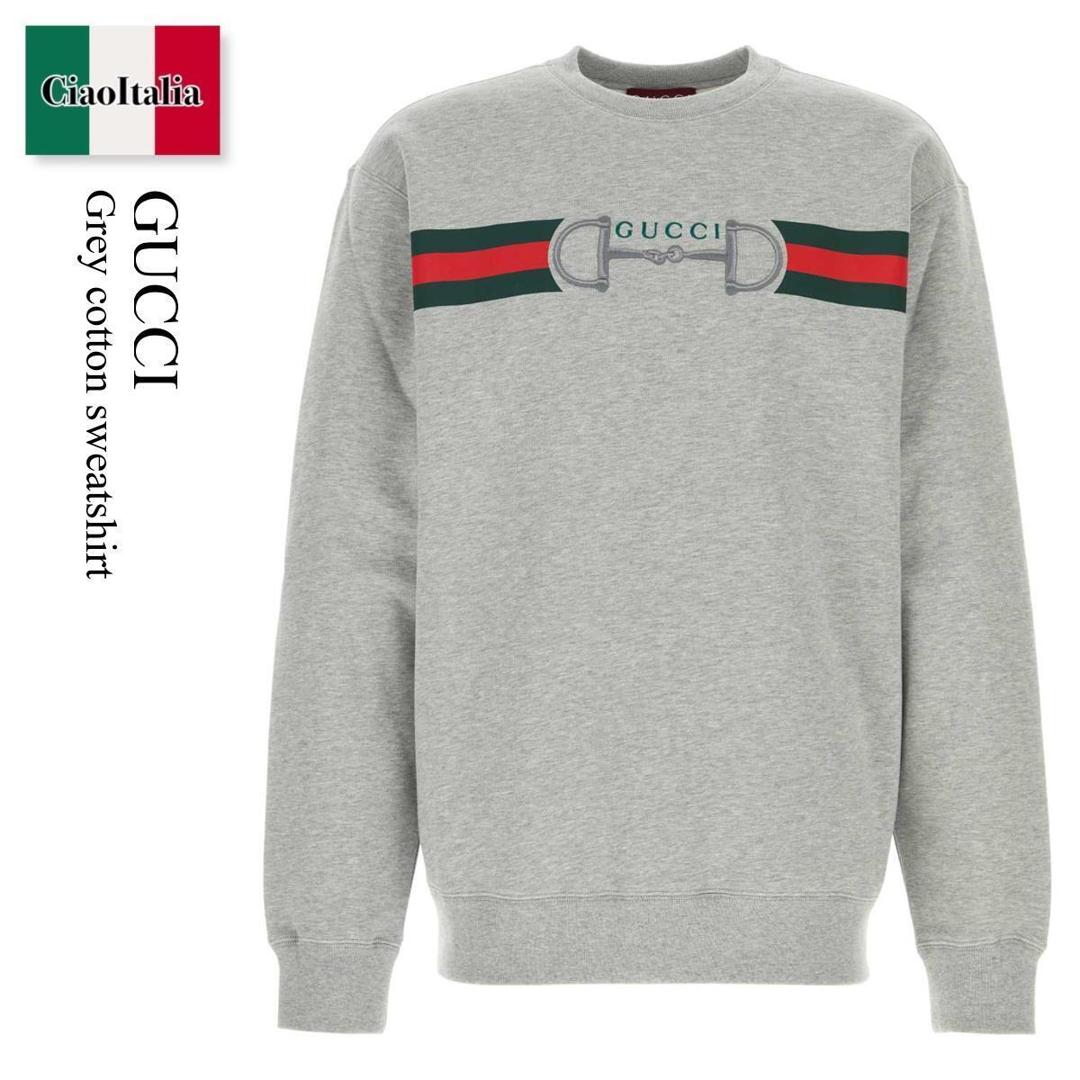 【物量制限事項・店卸し資産極限点・早め者制覇！】 グッチ / Gucci Grey Cotton Sweatshirt / 848737 XJHOK / 848737 XJHOK 1056 / 848737XJHOK / 848737XJHOK 1056 / 848737XJHOK1056 / スウェット・トレーナー