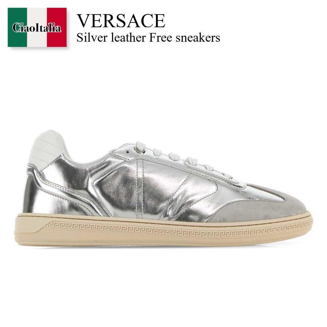 【数量限定・在庫限り・早い者勝ち！】 ヴェルサーチェ / Versace Silver Leather Free Sneakers / 10218 631A17248 / 10218 631A17248 6E59P / 10218631A17248 / 10218631A17248 6E59P / 10218631A172486E59P / スニーカー｜Ciao Italia