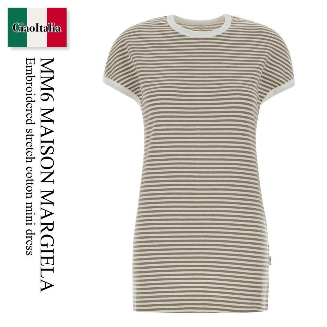 【数量限定・在庫限り・早い者勝ち！】 MM6 / Mm6 Maison Margiela Embroidered Stretch Cotton Mini Dress / S62DA0076 M20221 / S62DA0076 M20221 001F / S62DA0076M20221 / S62DA0076M20221 001F / S62DA0076M20221001F / ワンピース