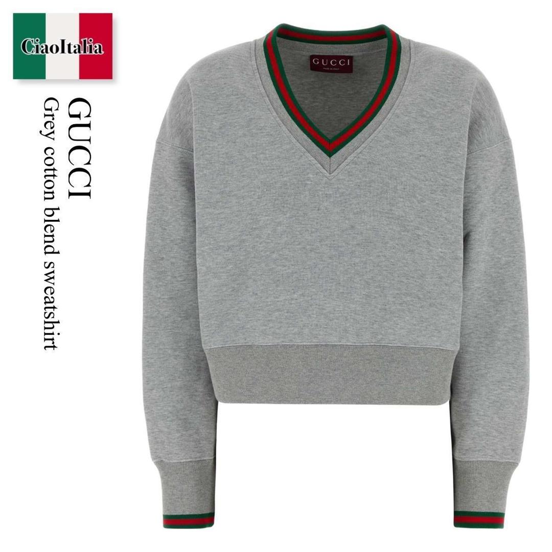 【物量制限事項・店卸し資産極限点・早め者制覇！】 グッチ / Gucci Grey Cotton Blend Sweatshirt / 847933 XJHIR / 847933 XJHIR 1160 / 847933XJHIR / 847933XJHIR 1160 / 847933XJHIR1160 / スウェット・トレーナー