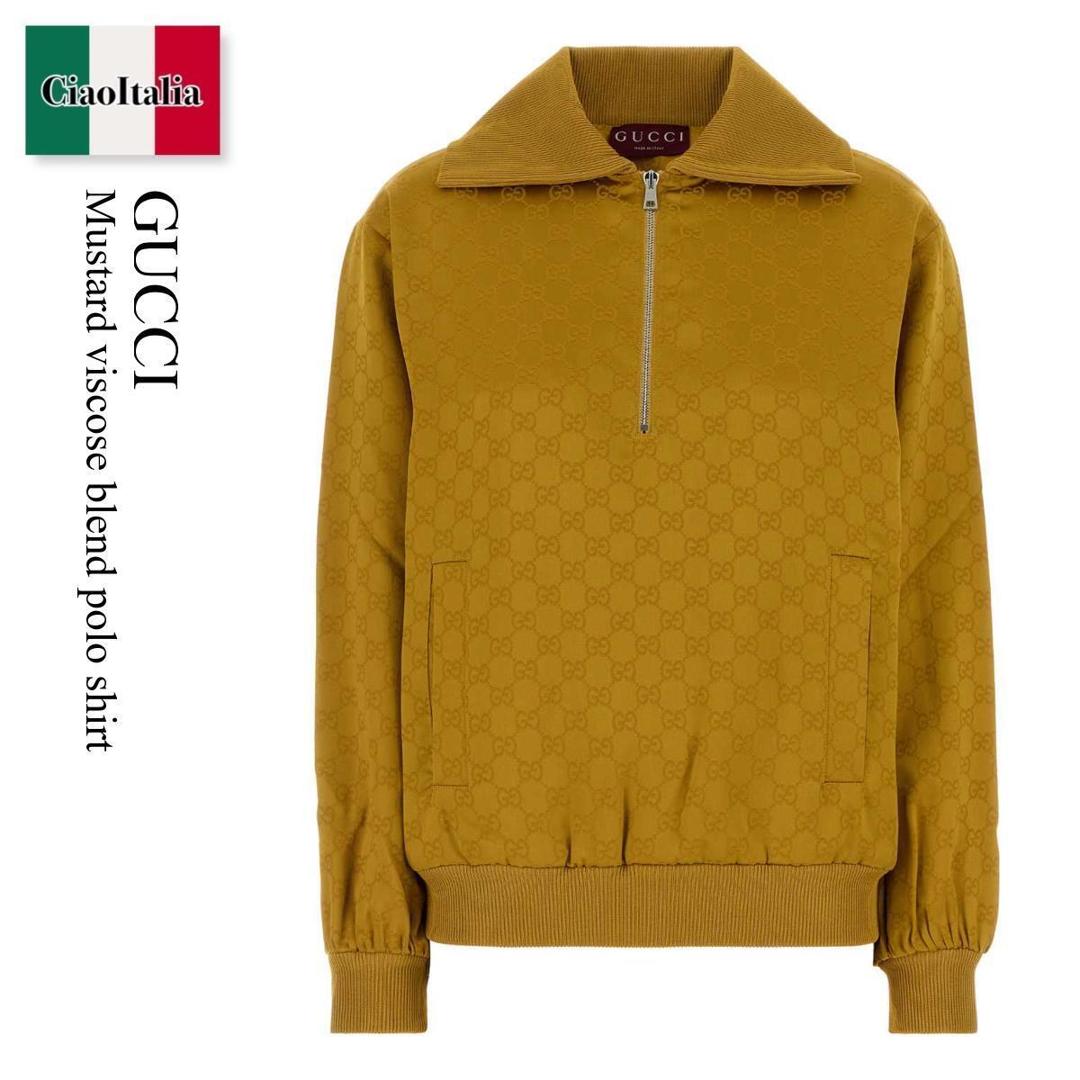 【数量限定・在庫限り・早い者勝ち！】 グッチ / Gucci Mustard Viscose Blend Polo Shirt / 853533 XJGSE / 853533 XJGSE 2003 / 853533XJGSE / 853533XJGSE 2003 / 853533XJGSE2003 / ポロシャツ｜Ciao Italia