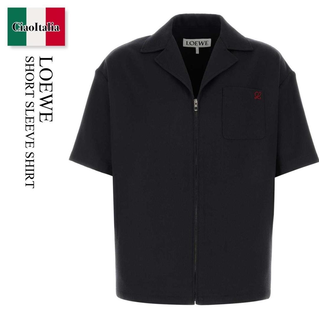 【寸法押さえる・店卸し資産境界線・早め者制覇！】 ロエベ / Loewe Short Sleeve Shirt / H526Y05WFT / H526Y05WFT DARKNAVYBLUE / H526Y05WFTDARKNAVYBLUE / プルオーバー