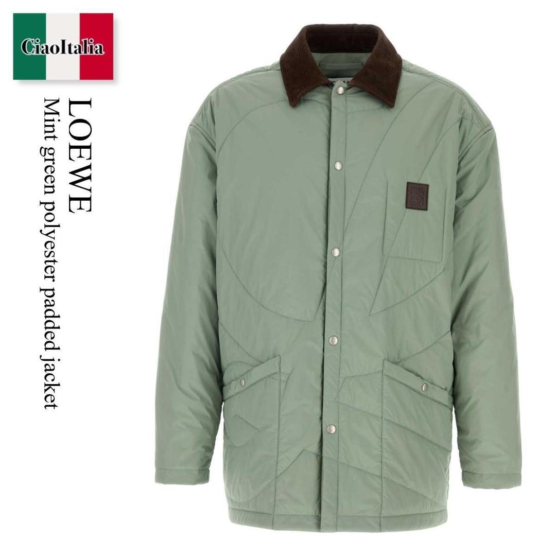 【分量制限事項・店卸し資産区分け・早め者白星！】 ロエベ / Loewe Mint Green Polyester Padded Jacket / H526Y02X43 / H526Y02X43 TURQUOISE / H526Y02X43TURQUOISE / 上衣余分の物