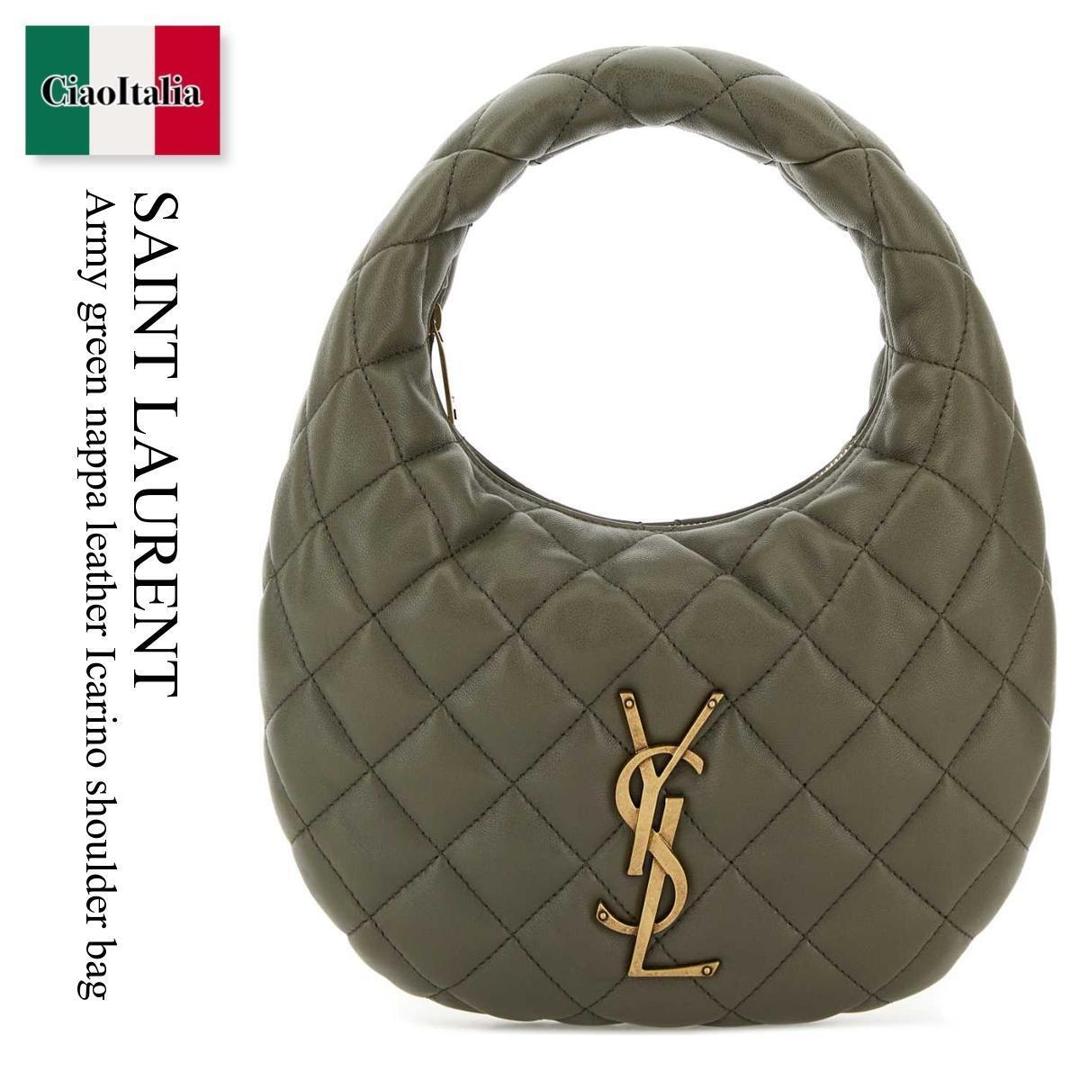 【数量限定・在庫限り・早い者勝ち!】 サンローラン / かばん / カバン / Saint Laurent Army Green Nappa Leather Icarino Shoulder Bag / 851689 AAANG / 851689 AAANG 3775 / 851689AAANG / 851689AAANG 3775 / 851689AAANG3775 / ショルダーバッグ・ポシェット|Ciao Italia