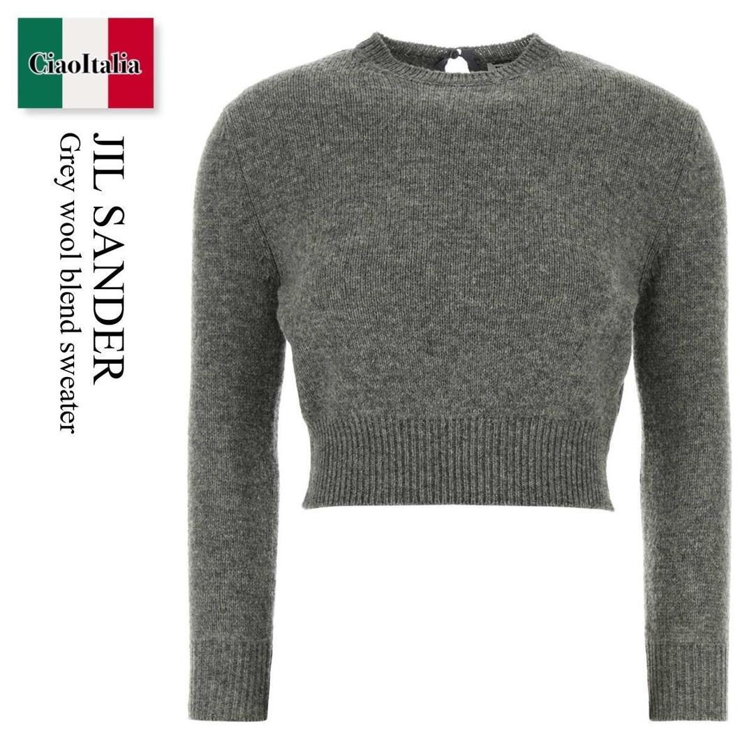 【量目押さえる・店卸し資産極限点・早め者制勝！】 ジルサンダー / Jil Sander Grey Wool Blend Sweater / J03GP0187J 14837 / J03GP0187J 14837 024 / J03GP0187J14837 / J03GP0187J14837 024 / J03GP0187J14837024 / 編み物・スウェーター