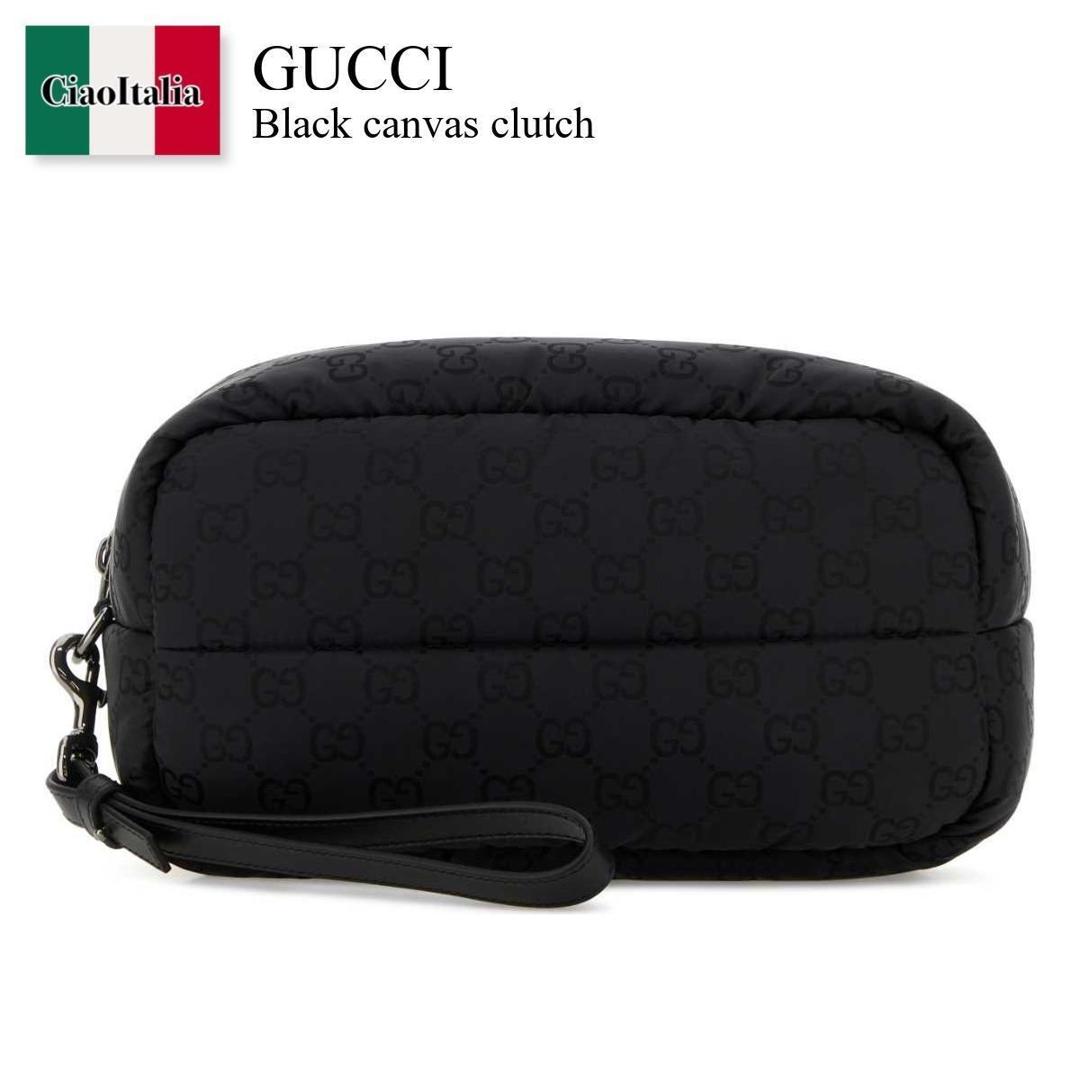 【数量限定・在庫限り・早い者勝ち！】 グッチ / かばん / カバン / Gucci Black Canvas Clutch / 855742 FAFIX / 855742 FAFIX 1053 / 855742FAFIX / 855742FAFIX 1053 / 855742FAFIX1053 / クラッチバッグ 76,666円