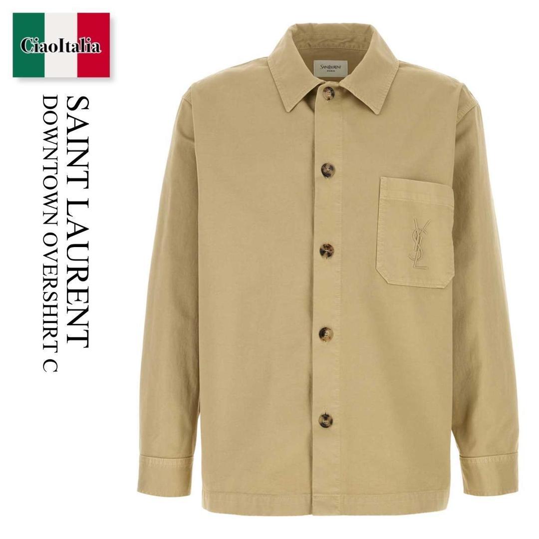 【寸法押さえる・店卸し資産境界線・早め者制覇！】 サンローラン / Saint Laurent Downtown Overshirt C / 861004 Y04VD / 861004 Y04VD 8441 / 861004Y04VD / 861004Y04VD 8441 / 861004Y04VD8441 / プルオーバー