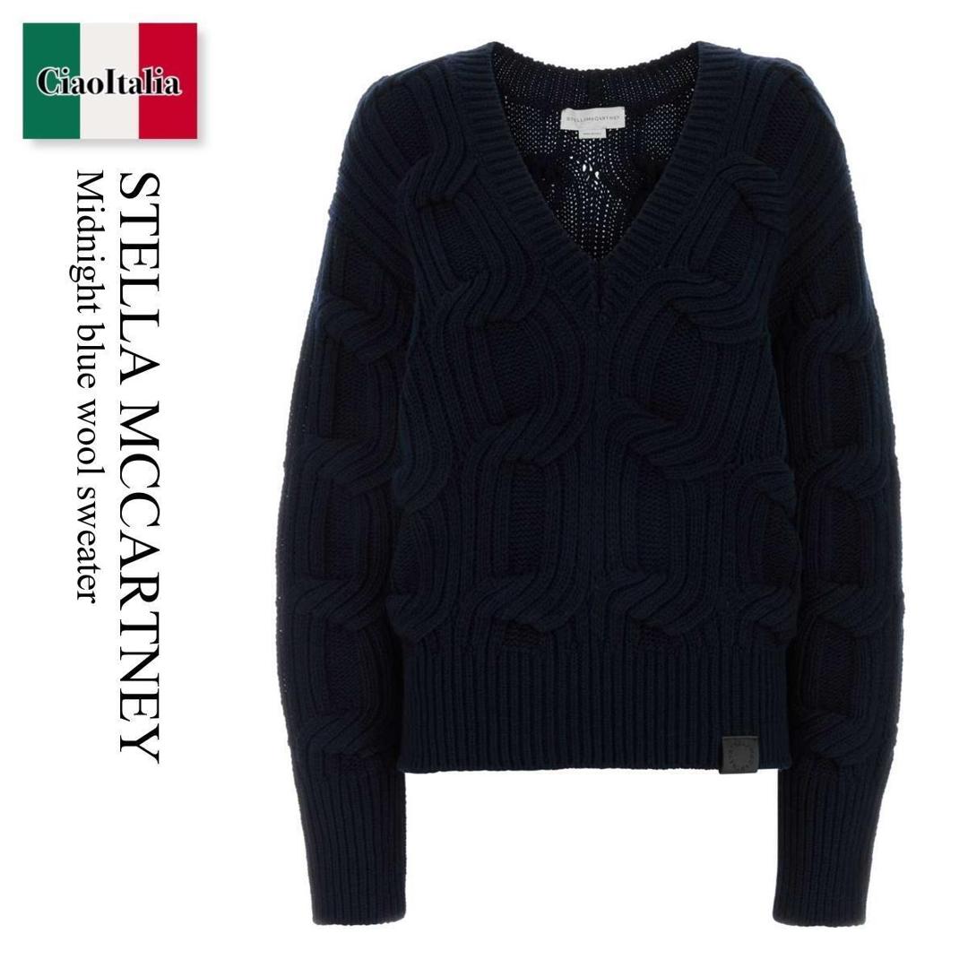【数量限定・在庫限り・早い者勝ち！】 ステラ・マッカートニー / Stella Mccartney Midnight Blue Wool Sweater / 6K1133 3S2616 / 6K1133 3S2616 4000 / 6K11333S2616 / 6K11333S2616 4000 / 6K11333S26164000 / ニット・セーター