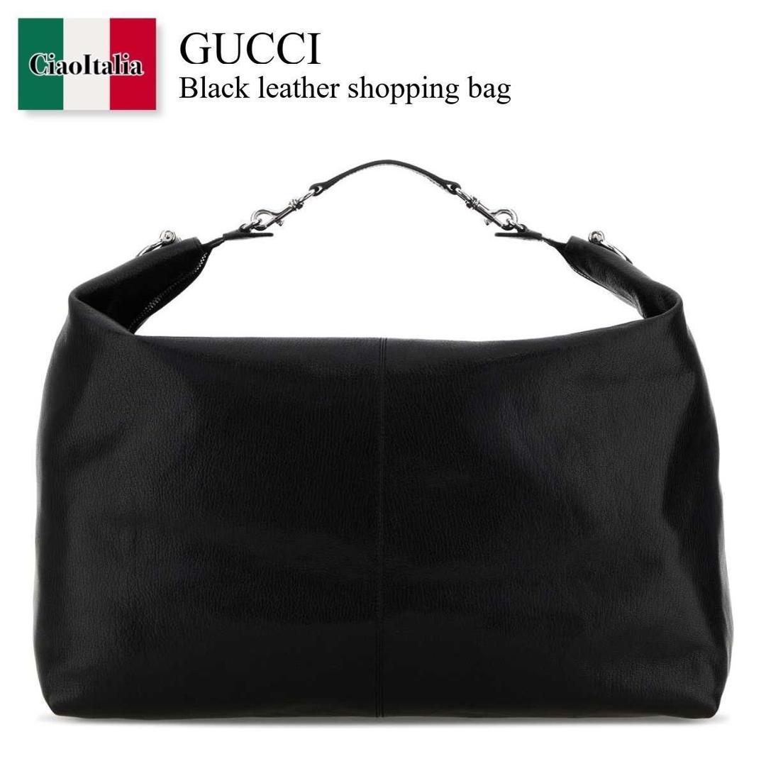 【分量制限事項・店卸し資産区分け・早め者白星！】 グッチ / かばん / 鞄 / Gucci Black Leather Shopping Bag / 864485 AAGDQ / 864485 AAGDQ 1053 / 864485AAGDQ / 864485AAGDQ 1053 / 864485AAGDQ1053 / トートバッグ