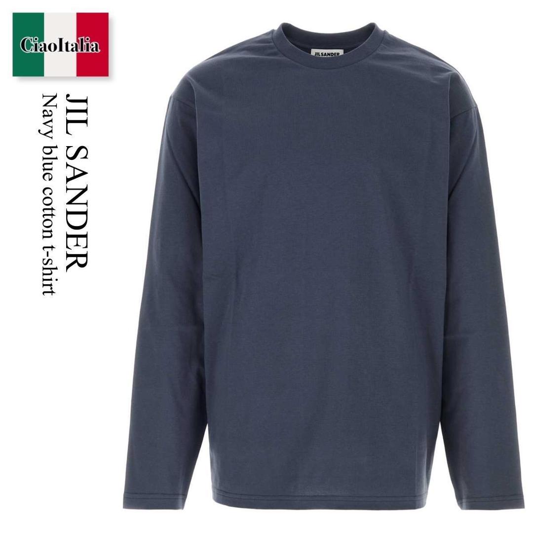 【数量限定・在庫限り・早い者勝ち！】 ジルサンダー / Jil Sander Navy Blue Cotton T-Shirt / J21GC0196J 20360 / J21GC0196J 20360 424 / J21GC0196J20360 / J21GC0196J20360 424 / J21GC0196J20360424 / Tシャツ・カットソー
