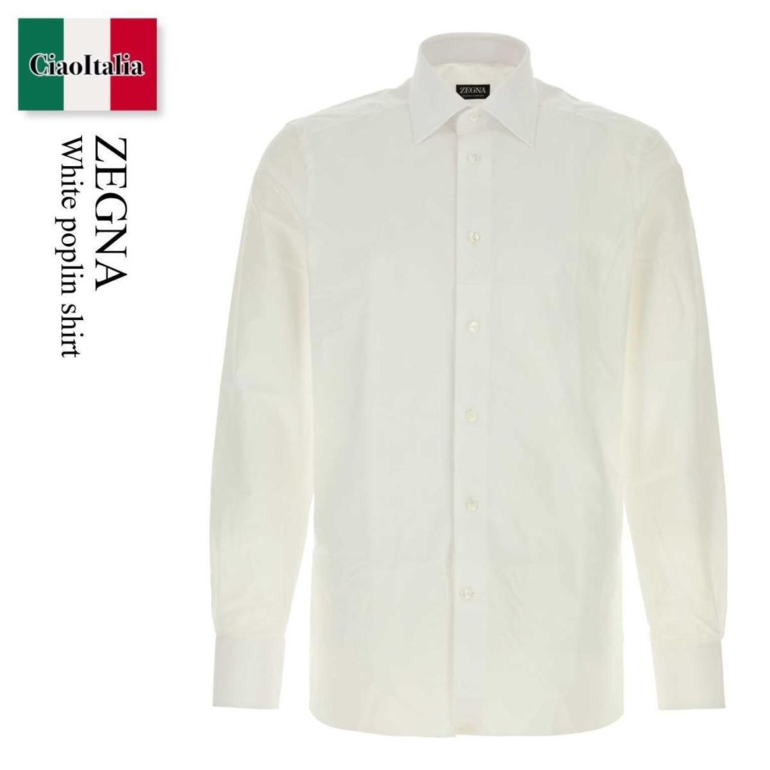 【分量制限事項・店卸し資産区分け・早め者白星！】 エルメネジルドゼニア / Zegna White Poplin Shirt / R301063A39MS0PA / R301063A39MS0PA G / R301063A39MS0PAG / プルオーバー
